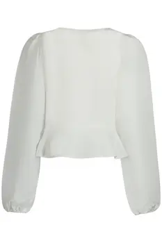 GUESS JEANS LONG SLEEVE SHIRT WOMEN WHITE