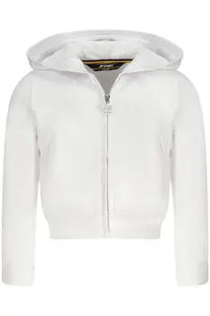 K-WAY ZIP-UP SWEATSHIRT FOR GIRLS WHITE