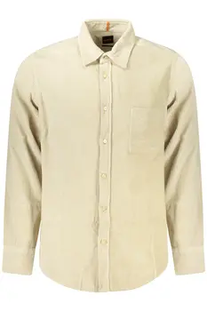 HUGO BOSS LONG SLEEVE SHIRT MEN BEIGE