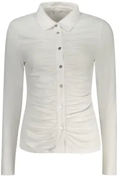 GUESS JEANS LONG SLEEVE SHIRT WOMEN WHITE