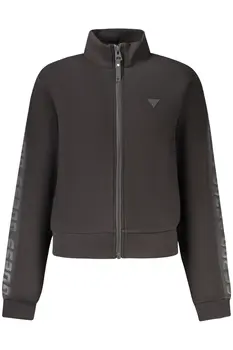 GUESS JEANS WOMEN'S ZIP-UP SWEATSHIRT BLACK