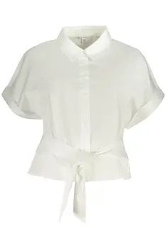 GUESS JEANS SHORT SLEEVE SHIRT WOMEN WHITE