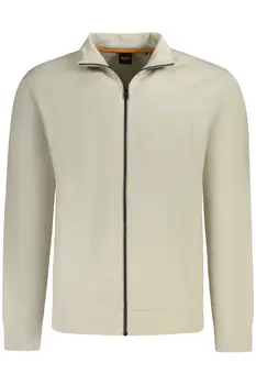 BOSS MEN'S ZIP-UP SWEATSHIRT BEIGE