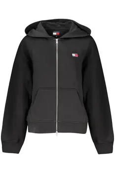 TOMMY HILFIGER WOMEN'S ZIP-UP SWEATSHIRT BLACK