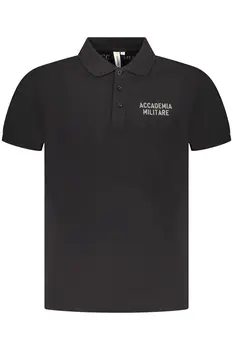 MILITARY ACADEMY BLACK MEN'S SHORT SLEEVE POLO