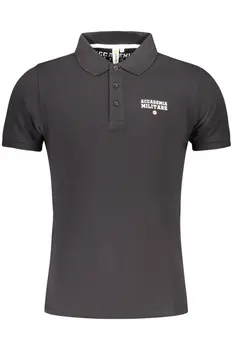 MILITARY ACADEMY BLACK MEN'S SHORT SLEEVE POLO