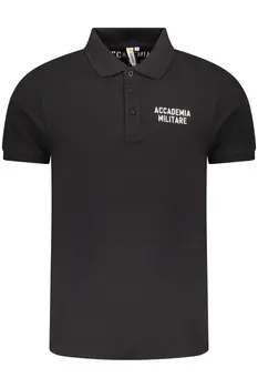 MILITARY ACADEMY BLACK MEN'S SHORT SLEEVE POLO