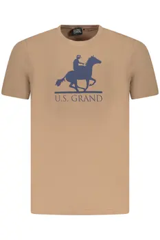 US GRAND POLO MEN'S SHORT SLEEVE T-SHIRT BROWN