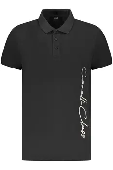 CAVALLI CLASS POLO SHORT SLEEVE MEN BLACK