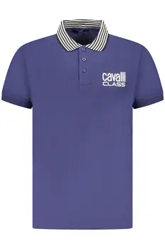 CAVALLI CLASS POLO SHORT SLEEVE MEN BLUE