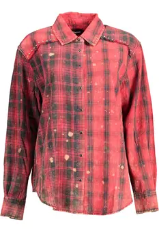 DESIGUAL LONG SLEEVE SHIRT WOMEN RED