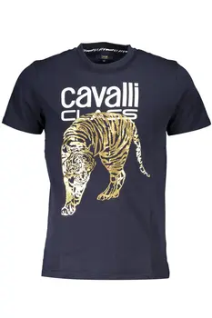 CAVALLI CLASS SHORT SLEEVE T-SHIRT MEN BLUE