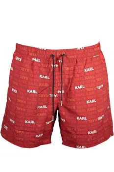 KARL LAGERFELD BEACHWEAR SWIMSUIT MEN'S BOTTOM RED