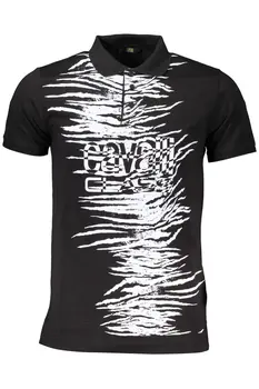 CAVALLI CLASS POLO SHORT SLEEVE MEN BLACK