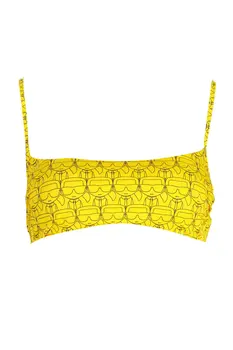 KARL LAGERFELD BEACHWEAR SWIMSUIT TOP WOMEN YELLOW