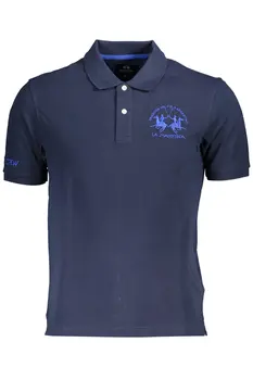LA MARTINA MEN'S SHORT SLEEVE POLO BLUE