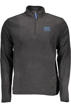 GIAN MARCO VENTURI MEN'S BLACK ZIP-LESS SWEATSHIRT