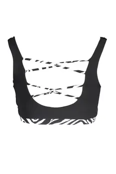 KARL LAGERFELD BEACHWEAR SWIMSUIT TOP WOMEN BLACK