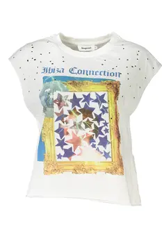 DESIGUAL SLEEVELESS T-SHIRT WOMEN WHITE
