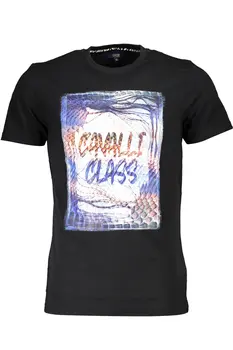 CAVALLI CLASS SHORT SLEEVE T-SHIRT MEN BLACK