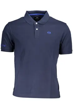 LA MARTINA MEN'S SHORT SLEEVE POLO BLUE