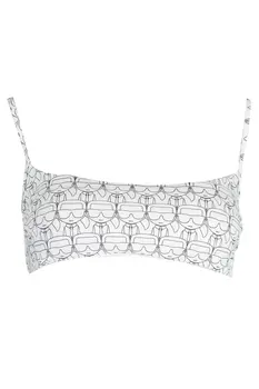 KARL LAGERFELD BEACHWEAR SWIMSUIT TOP WOMEN WHITE