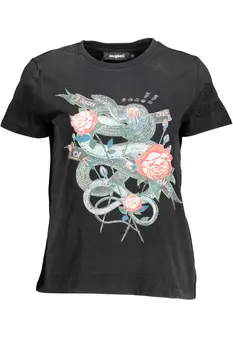DESIGUAL SHORT SLEEVE T-SHIRT WOMEN BLACK