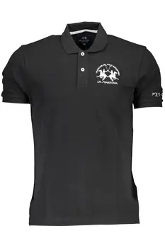 LA MARTINA MEN'S SHORT SLEEVE POLO BLACK