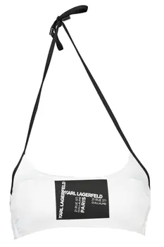 KARL LAGERFELD BEACHWEAR SWIMSUIT TOP WOMEN WHITE