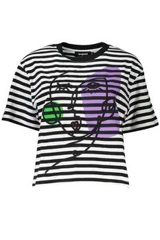 DESIGUAL SHORT SLEEVE T-SHIRT WOMEN BLACK