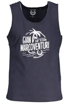 GIAN MARCO VENTURI MEN'S BLUE TANK TOP
