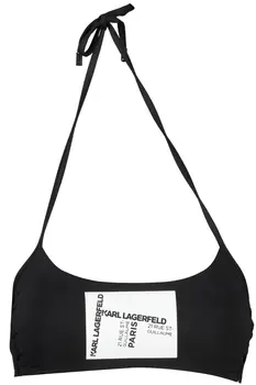 KARL LAGERFELD BEACHWEAR SWIMSUIT TOP WOMEN BLACK