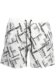 KARL LAGERFELD BEACHWEAR SWIMSUIT BOTTOM MEN WHITE