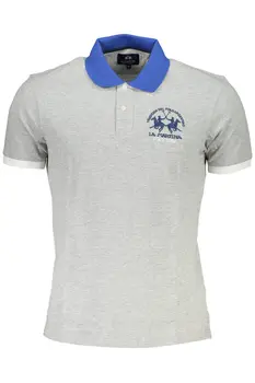 LA MARTINA MEN'S SHORT SLEEVE POLO GREY