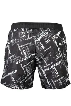 KARL LAGERFELD BEACHWEAR SWIMSUIT BLACK MEN'S BOTTOM