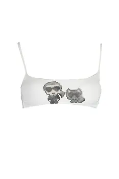 KARL LAGERFELD BEACHWEAR SWIMSUIT TOP WOMEN WHITE