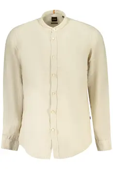 BOSS LONG SLEEVE SHIRT MEN BEIGE