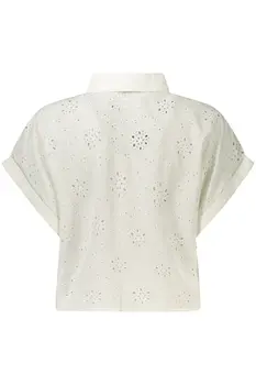 GUESS JEANS SHORT SLEEVE SHIRT WOMEN WHITE