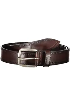 GUESS JEANS LEATHER BELT MEN BROWN