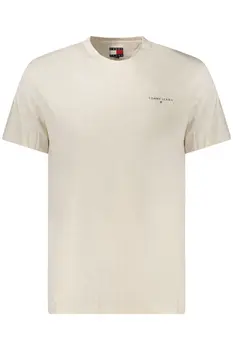 TOMMY HILFIGER MEN'S SHORT-SLEEVE T-SHIRT BEIGE