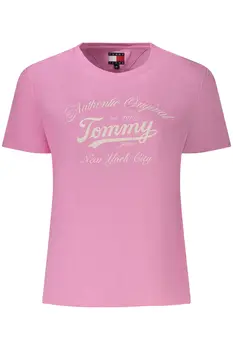 TOMMY HILFIGER WOMEN'S PINK SHORT-SLEEVE T-SHIRT
