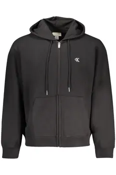 CALVIN KLEIN MEN'S BLACK ZIP-UP SWEATSHIRT