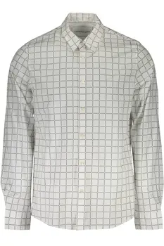CALVIN KLEIN WHITE MEN'S LONG SLEEVE SHIRT