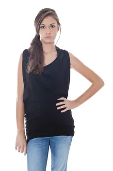 WOMEN'S BLACK BLUSH SWEATER