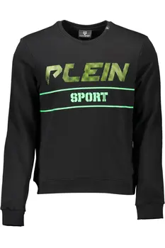 PLEIN SPORT SWEATSHIRT WITHOUT ZIP MAN BLACK