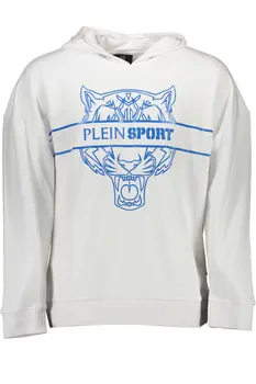 PLEIN SPORT SWEATSHIRT WITHOUT ZIP MAN WHITE