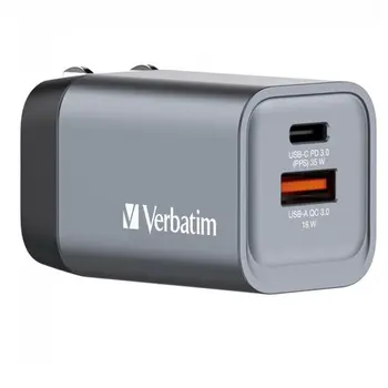 Wall Charger Verbatim 32200 35 W Grey Black/Grey (1 Unit)