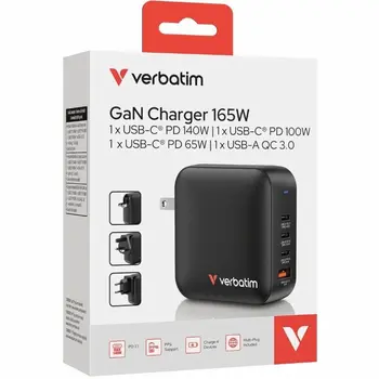 Wall Charger Verbatim 32216 165 W Black