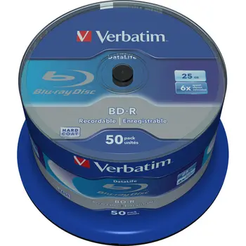 Blu-Ray BD-R Verbatim Datalife 50 Units 25 GB 6x