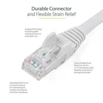 UTP Category 6 Rigid Network Cable Startech N6PATC7MWH White 7 m